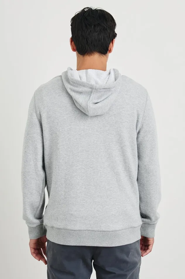 Rails Sweatshirts and Hoodies Men CALVIN HOODIE Heather Cream Stripe