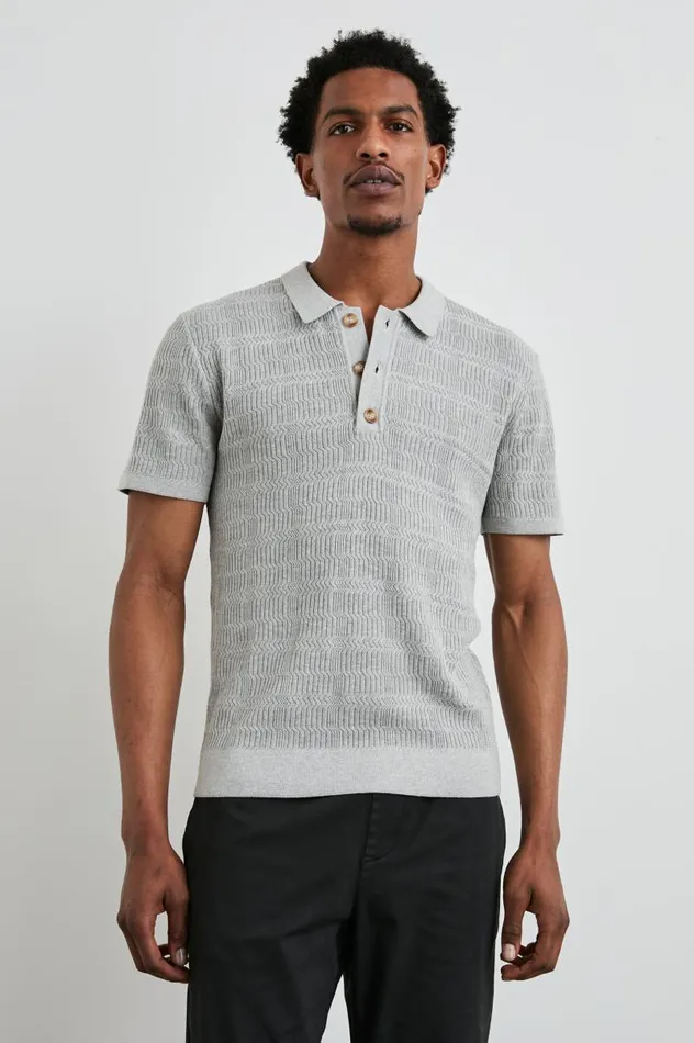 Rails TShirts and Thermals Men NATHAN POLO SHIRT Concrete Melange