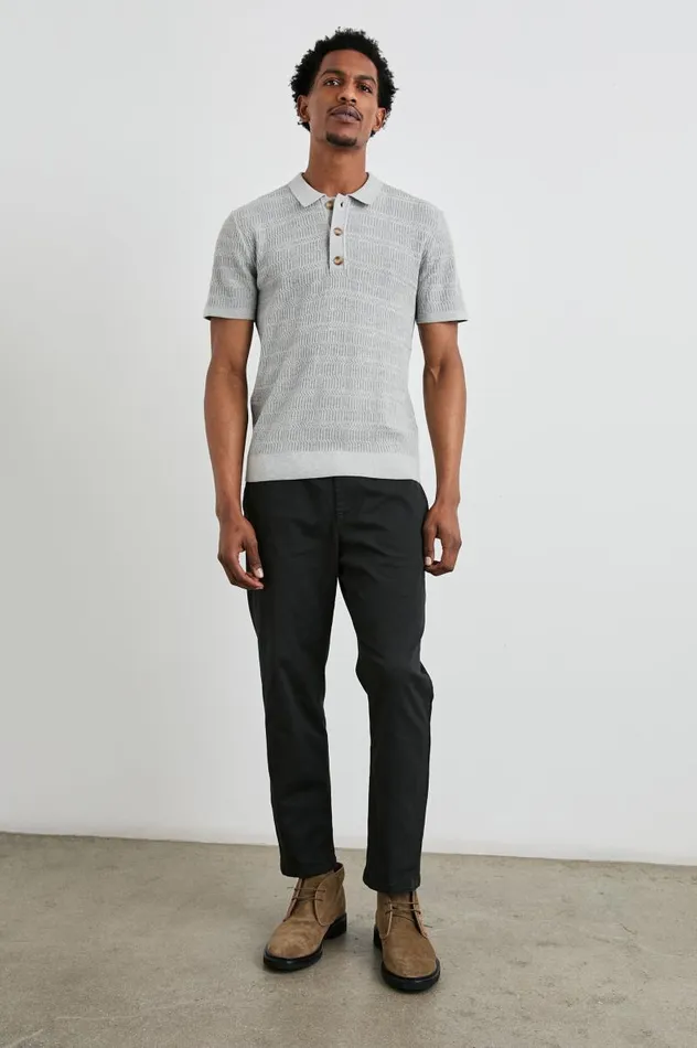Rails TShirts and Thermals Men NATHAN POLO SHIRT Concrete Melange