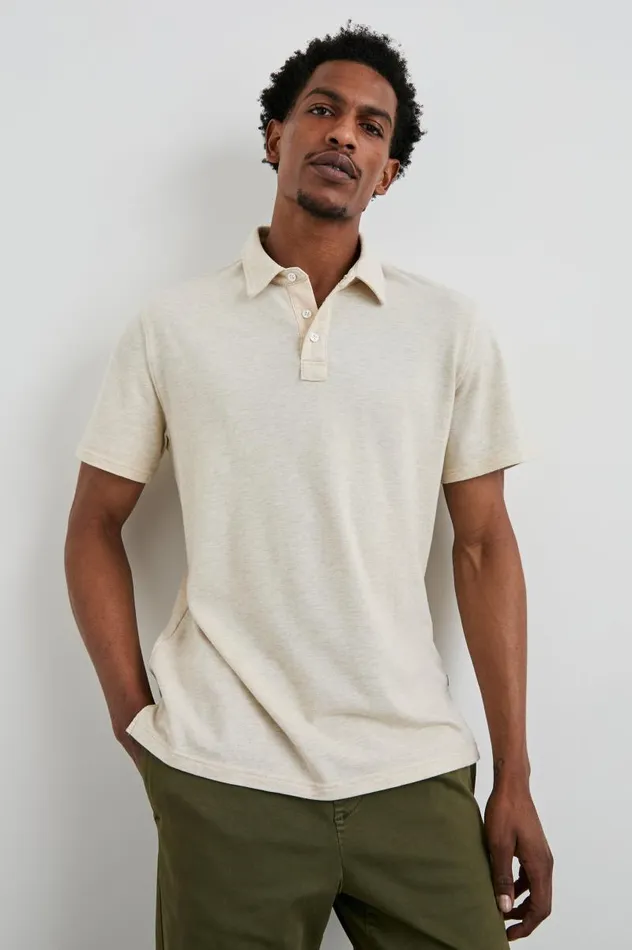 Rails TShirts and Thermals Men SEBASTIAN POLO SHIRT Oat Heather