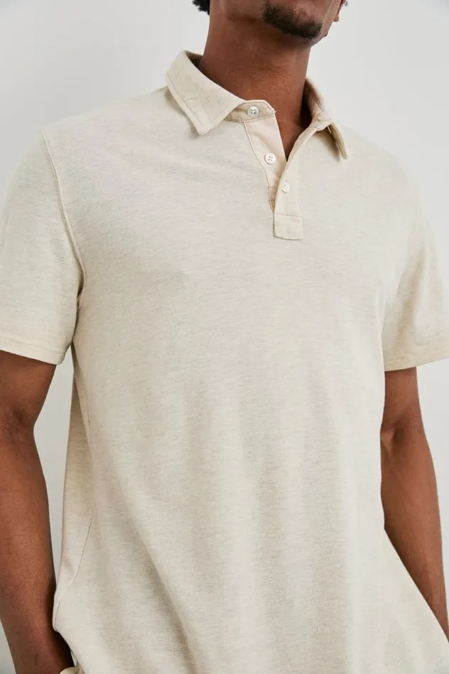 Rails TShirts and Thermals Men SEBASTIAN POLO SHIRT Oat Heather