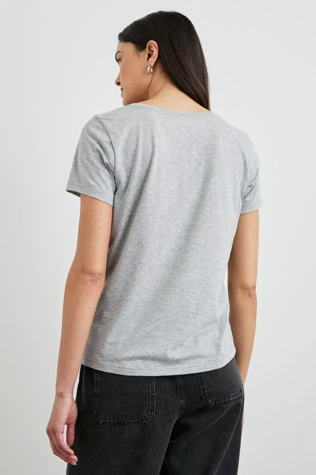 Rails Tees and Tanks Women CLASSIC V NECK TSHIRT Heather Grey