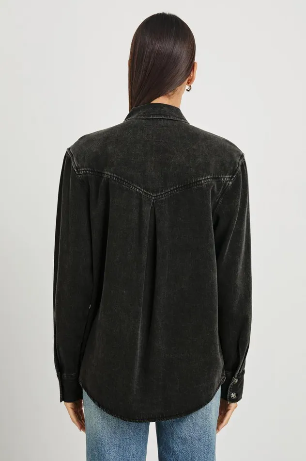 Rails Tops Women AUGUST SHIRT JACKET Faded Black