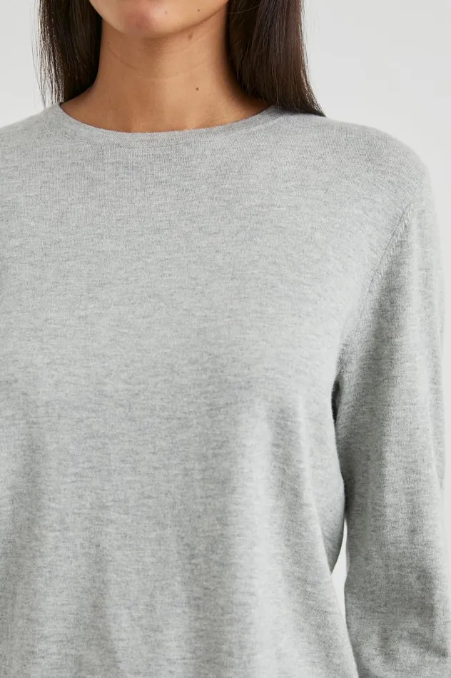 Rails Tops Women COTTON CASHMERE LONG SLEEVE TEE Heather Grey