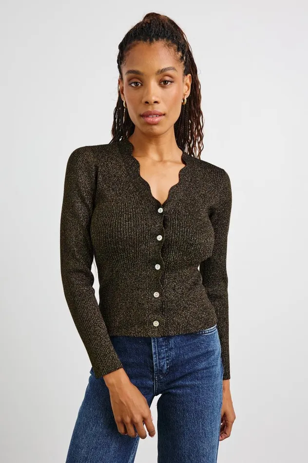 Rails Tops Women DITA CARDIGAN Gold Lurex