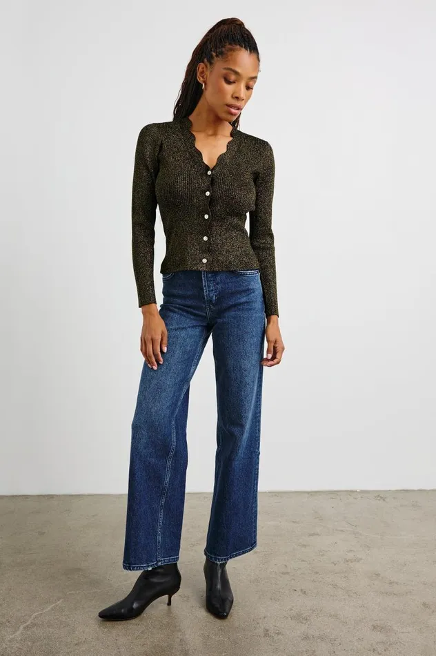 Rails Tops Women DITA CARDIGAN Gold Lurex