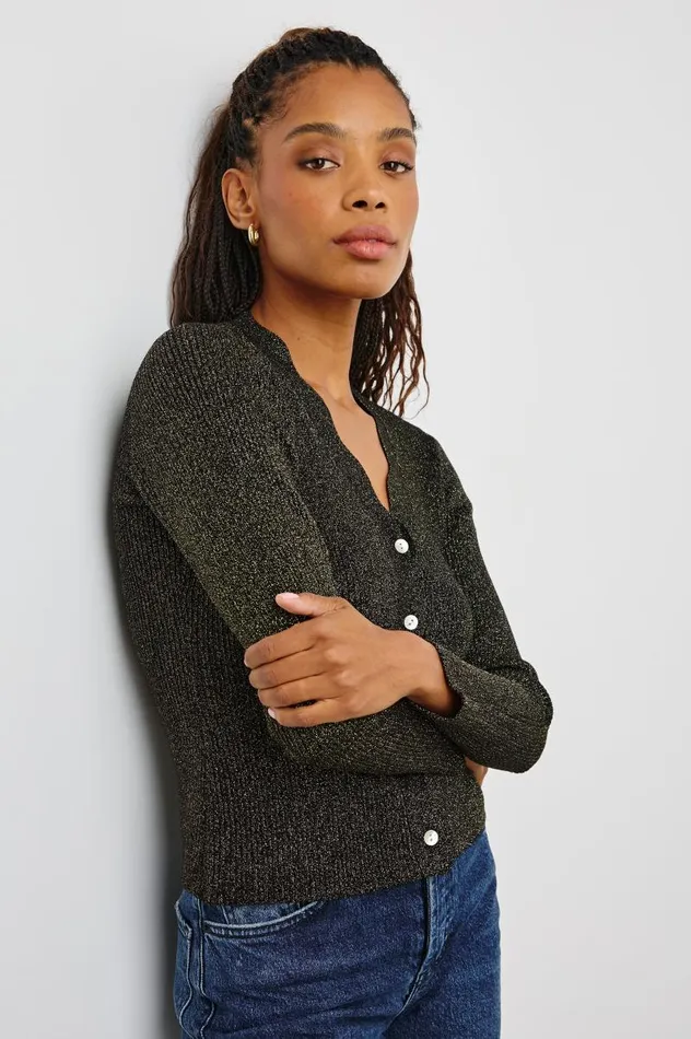 Rails Tops Women DITA CARDIGAN Gold Lurex
