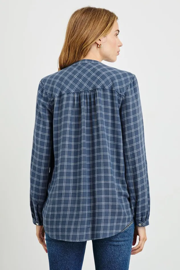 Rails Tops Women ELOISE SHIRT Indigo Ivory Plaid