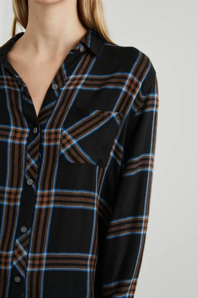 Rails Tops Women HUNTER SHIRT Cobalt Chestnut