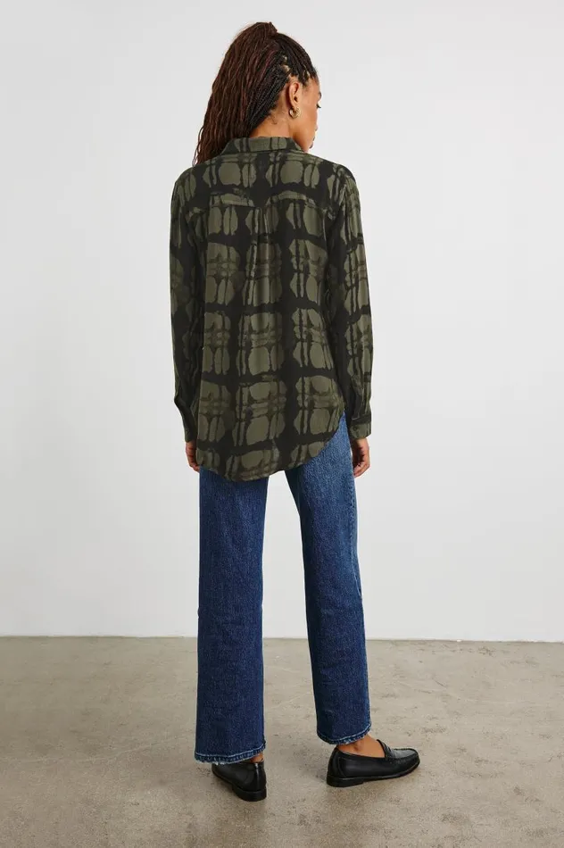 Rails Tops Women HUNTER SHIRT Olive Watercolor Plaid
