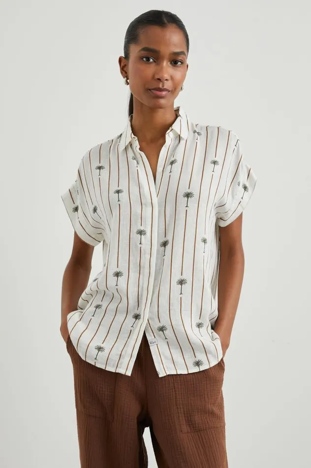 Rails Tops Women JAMIE SHIRT Stripe Palms