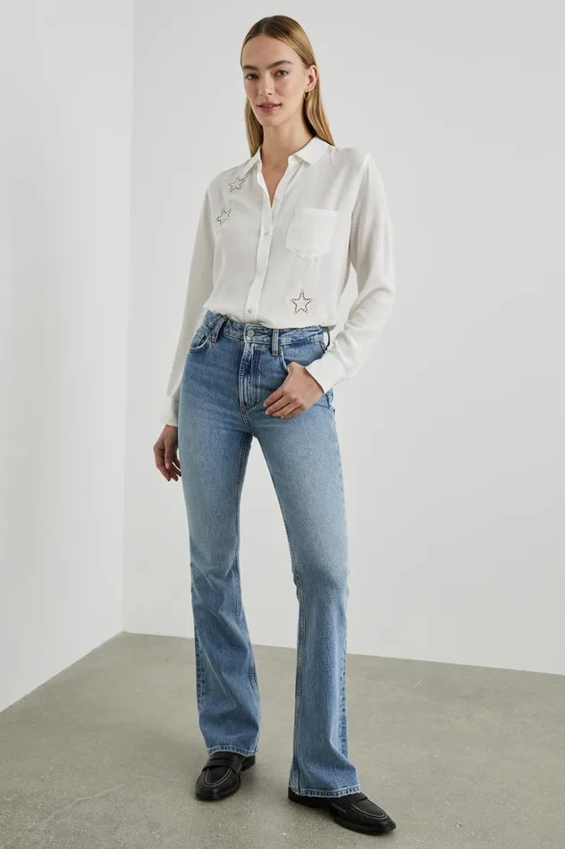 Rails Tops Women KATE SHIRT Ivory Eyelet Stars