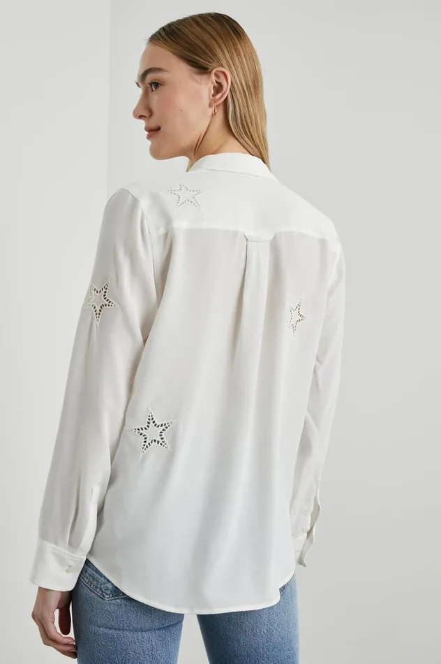 Rails Tops Women KATE SHIRT Ivory Eyelet Stars