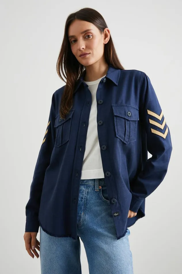 Rails Tops Women LOREN SHIRT JACKET Navy