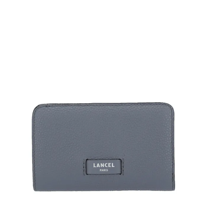 Rectangular Compact Zipped Wallet Cement Women Lancel Purse