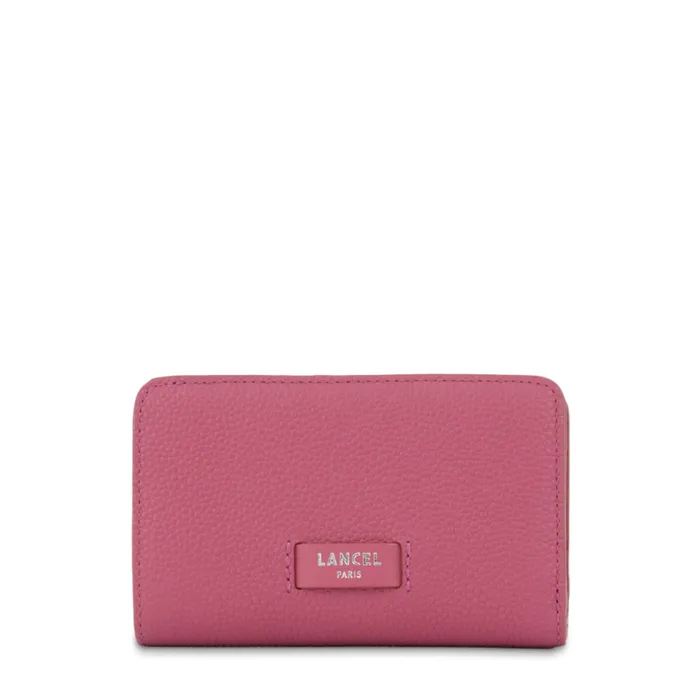 Rectangular Zip Compact Wallet Cherry Women Lancel Purse