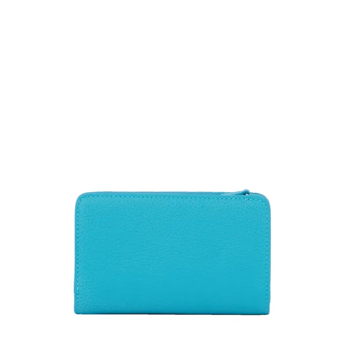Rectangular Zip Compact Wallet Ocean Blue Women Lancel Wallet