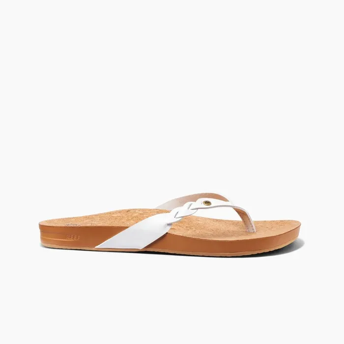 Reef Flip Flops Women Cushion Court Twist White