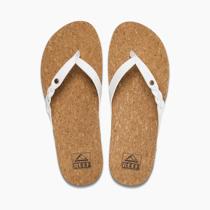 Reef Flip Flops Women Cushion Court Twist White Reef Flip Flops Women Cushion Court Twist White