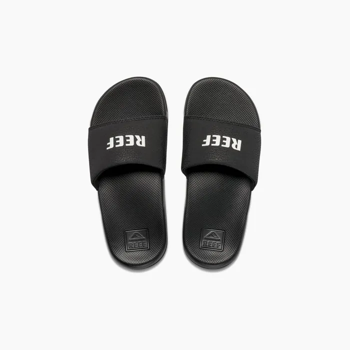 Reef Kids 58 Years One Slide Reef Blackwhite Reef Kids 58 Years One Slide Reef Blackwhite
