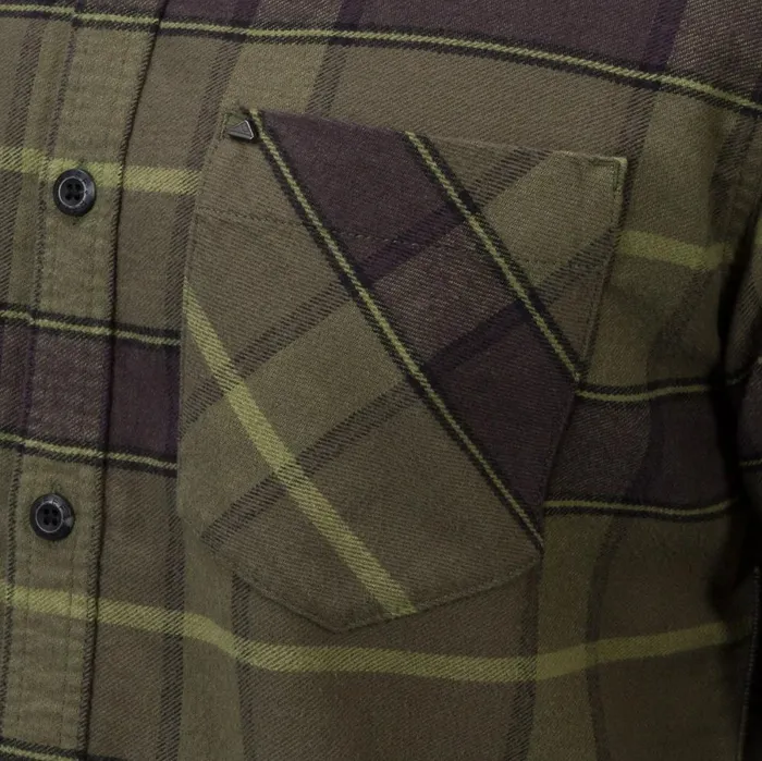 Reef Outerwear Men Anders Long Sleeve Woven Shirt Thyme