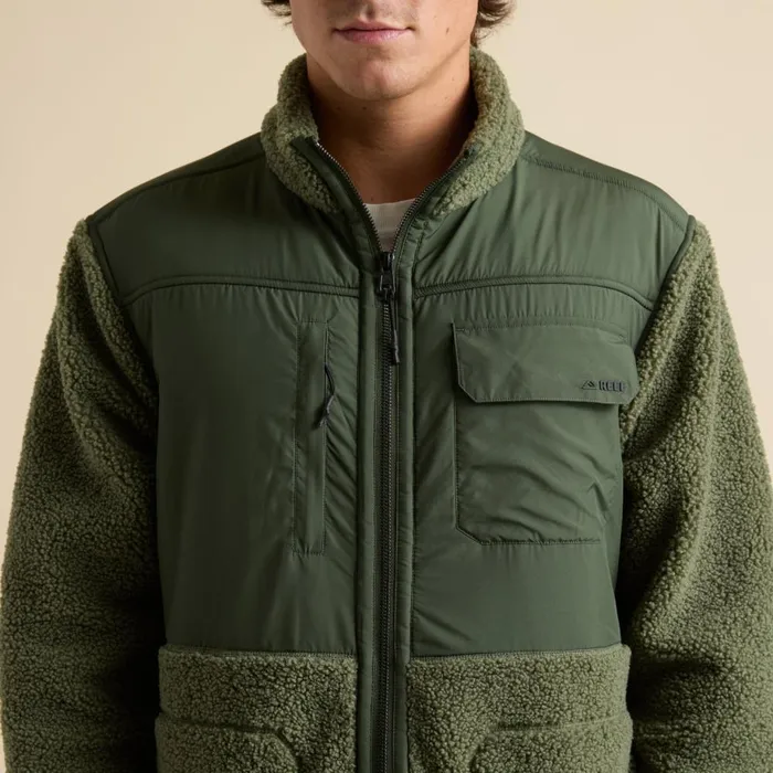 Reef Outerwear Men Cooke Sherpa Jacket Olivine Reef Outerwear Men Cooke Sherpa Jacket Olivine