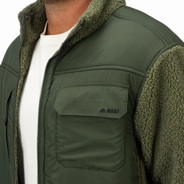 Reef Outerwear Men Cooke Sherpa Jacket Olivine Reef Outerwear Men Cooke Sherpa Jacket Olivine