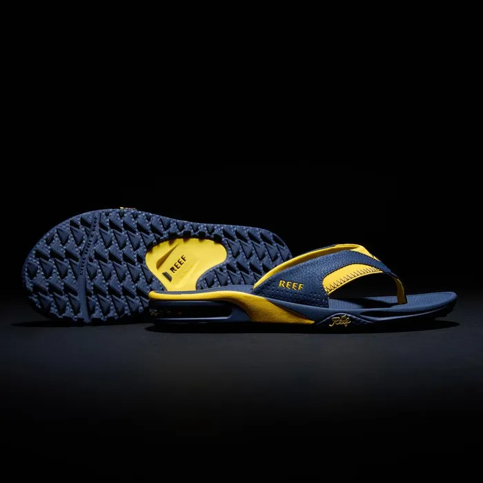 Reef Sandals Men Fanning Pregame Navyyellow