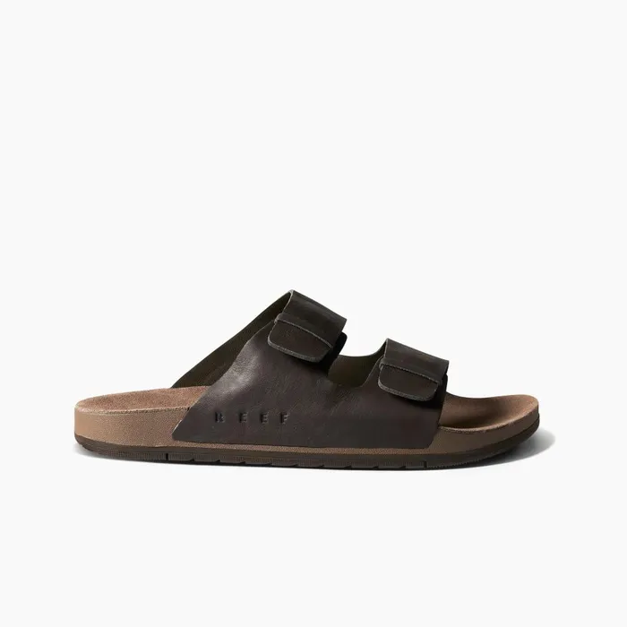 Reef Sandals Men Ojai Two Bar Brown Leather