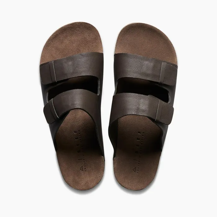 Reef Sandals Men Ojai Two Bar Brown Leather