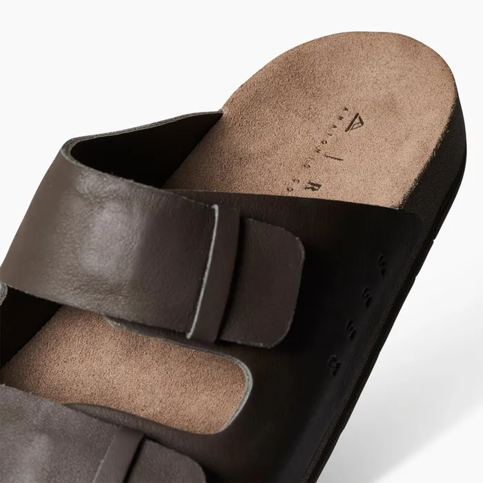 Reef Sandals Men Ojai Two Bar Brown Leather