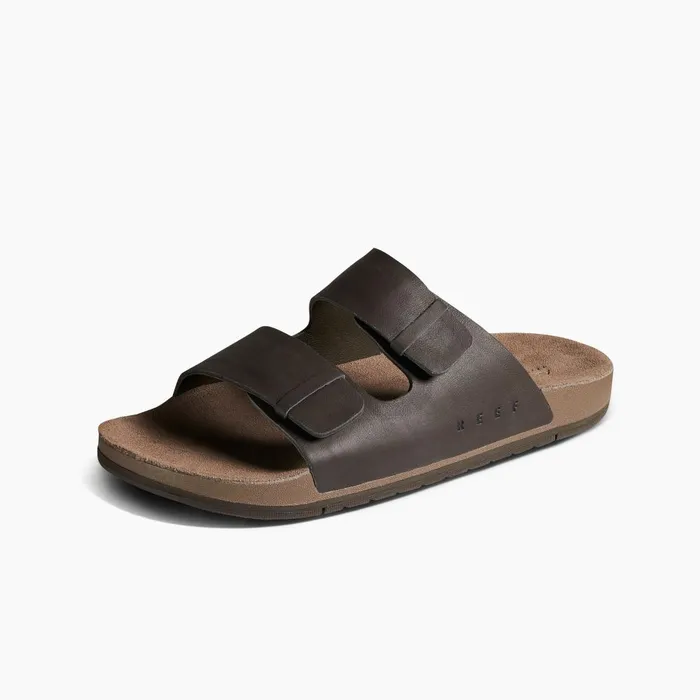 Reef Sandals Men Ojai Two Bar Brown Leather