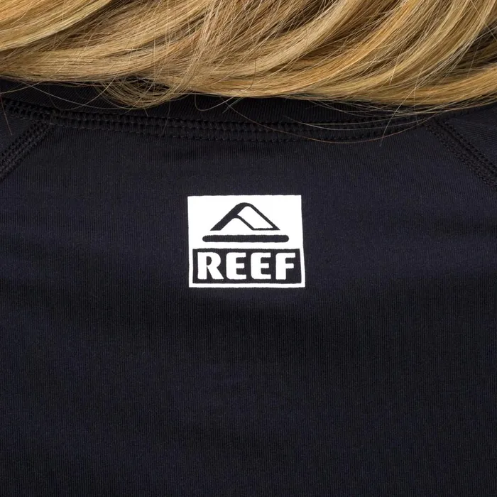 Reef Sets Women Crest Zip Up Long Sleeve Surf Shirt Upf 40 Caviar