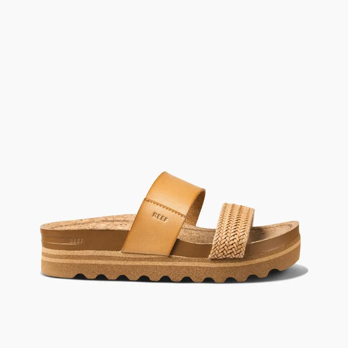 Reef Slides Women Cushion Vista Hi Natural Braid
