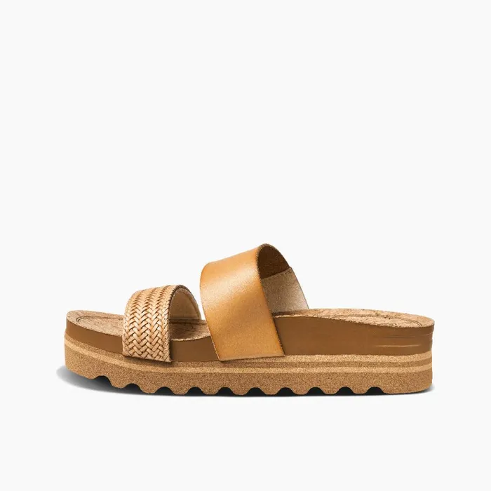 Reef Slides Women Cushion Vista Hi Natural Braid