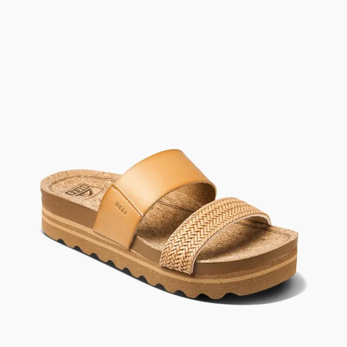 Reef Slides Women Cushion Vista Hi Natural Braid