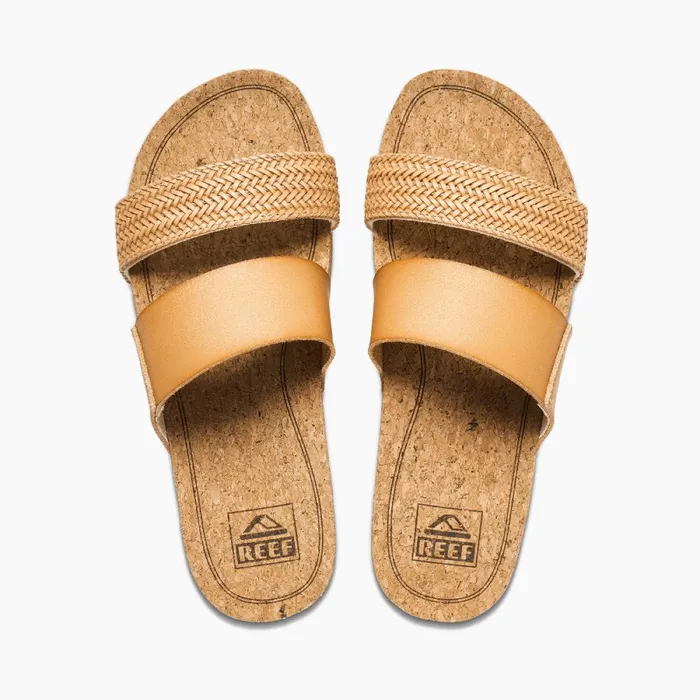 Reef Slides Women Cushion Vista Hi Natural Braid