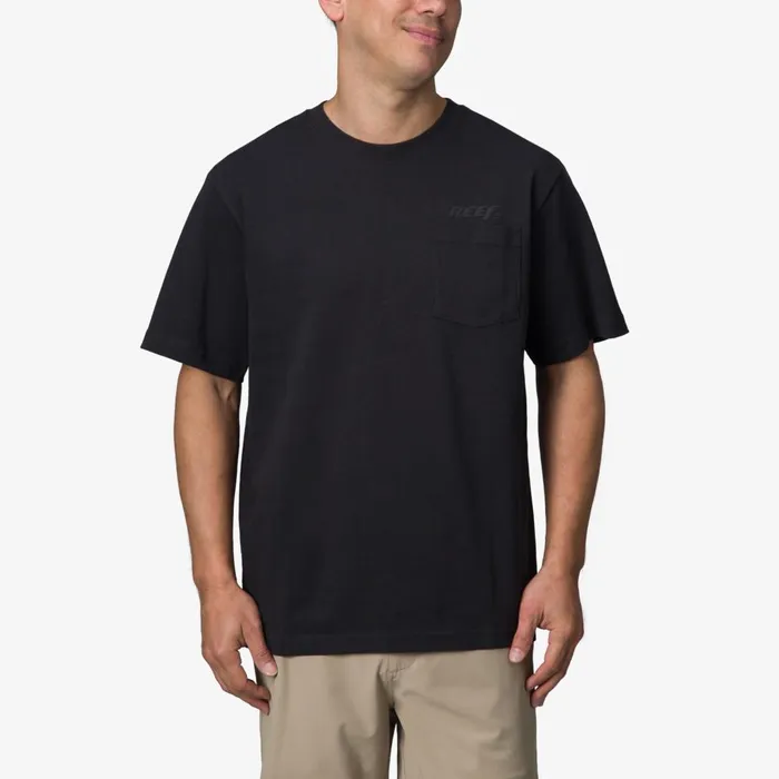 Reef TShirts and Shirts Men Speed Pocket Short Sleeve Tee Caviar