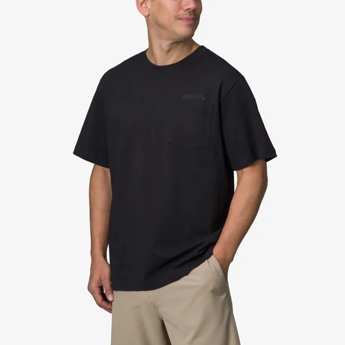 Reef TShirts and Shirts Men Speed Pocket Short Sleeve Tee Caviar Reef TShirts and Shirts Men Speed Pocket Short Sleeve Tee Caviar