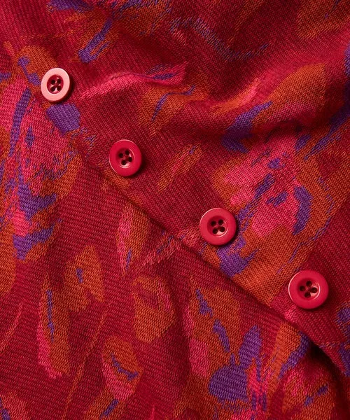 Rich Florals Jacquard Tunic Raspberry Tops Tunics and Blouses Joebrowns Apparel