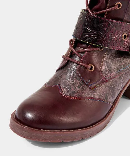 Robyn Tooled Strap Boots Tan Multi Shoes Sandals and Boots Joebrowns Apparel