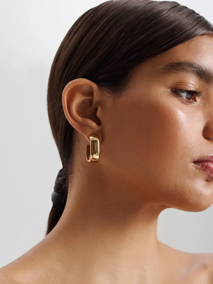 ROLO HOOP EARRINGS GOLD Jewelry Scanlan Theodore Women