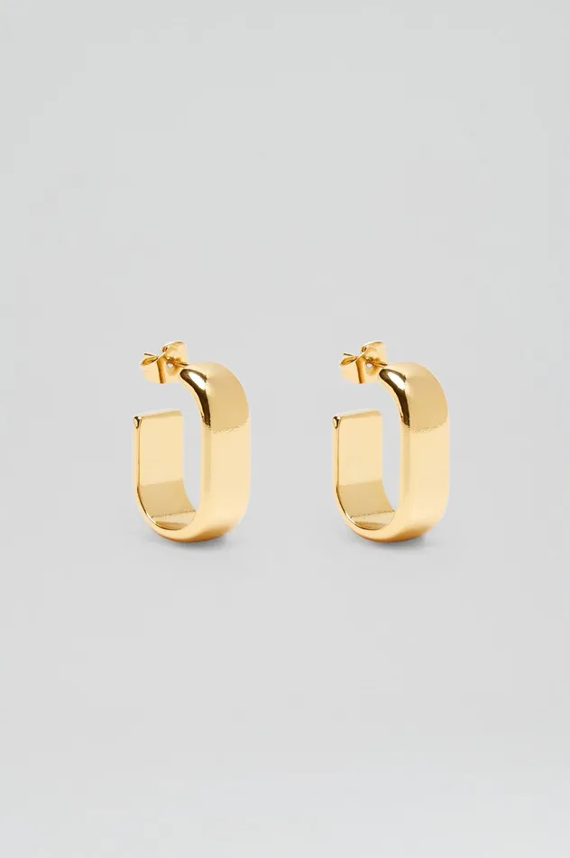 ROLO HOOP EARRINGS GOLD Jewelry Scanlan Theodore Women ROLO HOOP EARRINGS GOLD Jewelry Scanlan Theodore Women
