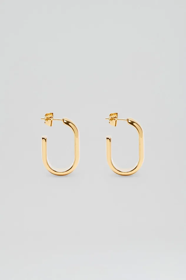 ROLO HOOP EARRINGS GOLD Jewelry Scanlan Theodore Women ROLO HOOP EARRINGS GOLD Jewelry Scanlan Theodore Women