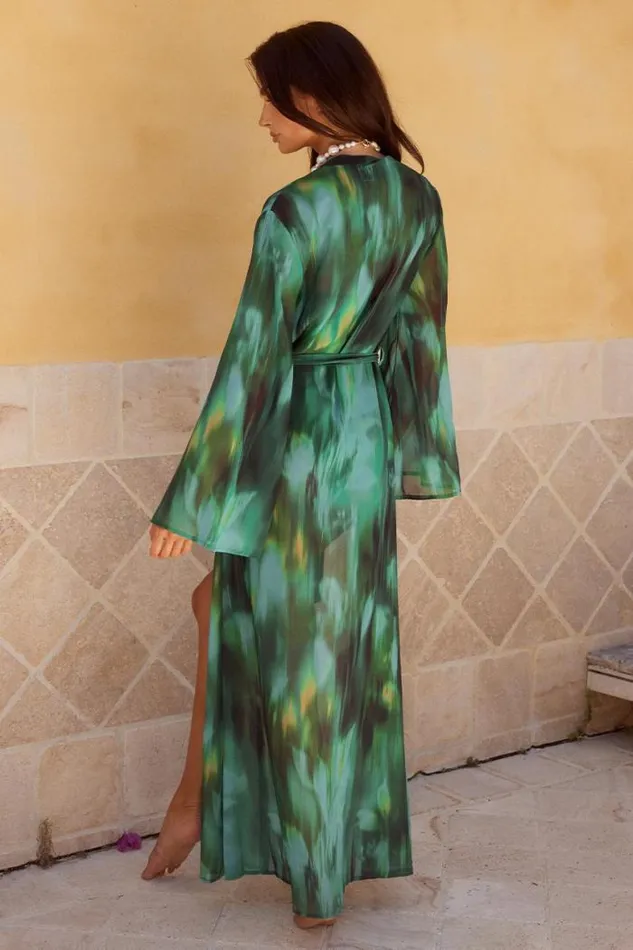 Runaway The Label All Outerwear Shop CAMILLE ROBE 8211 CABANA GREEN