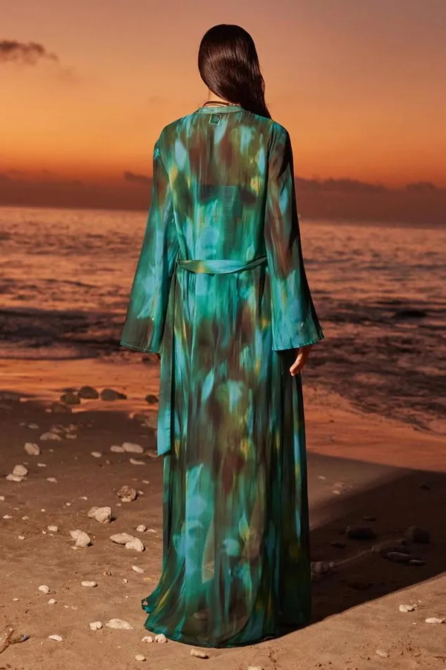 Runaway The Label All Outerwear Shop CAMILLE ROBE 8211 CABANA GREEN