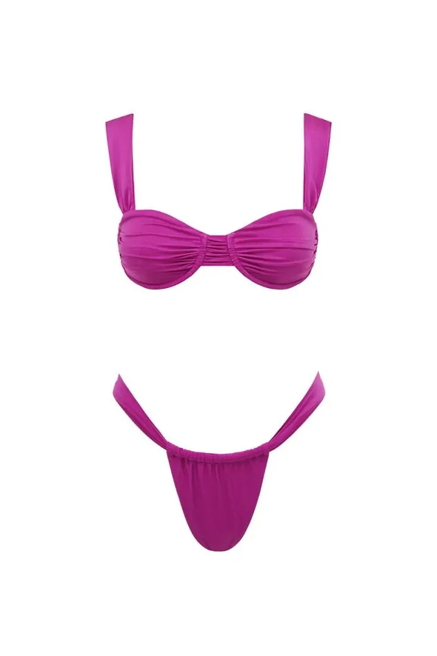 Runaway The Label All Swim Shop TROPEZ TOP 8211 FUCHSIA
