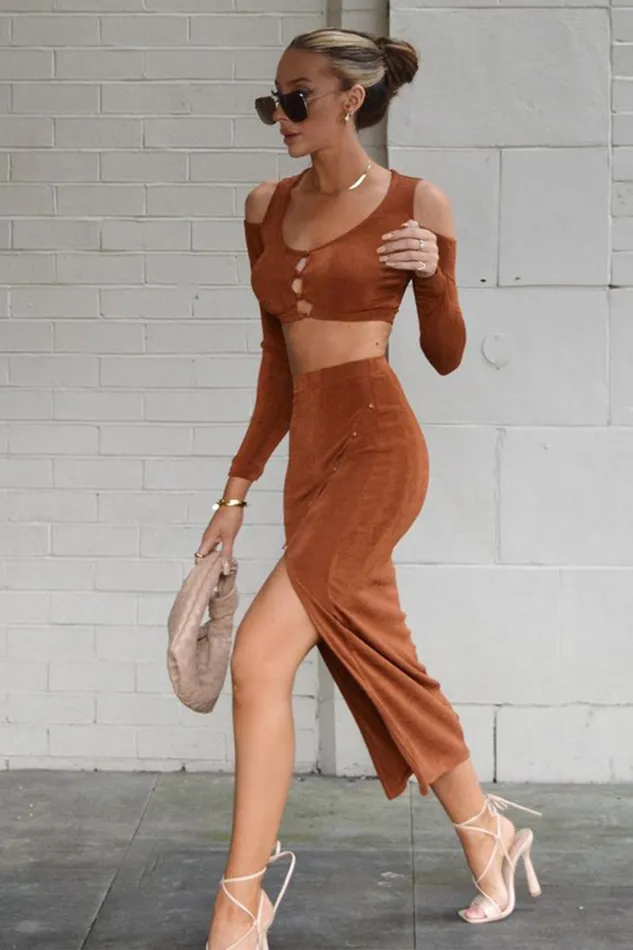 Runaway The Label Crops Shop Moss Top 8211 Copper