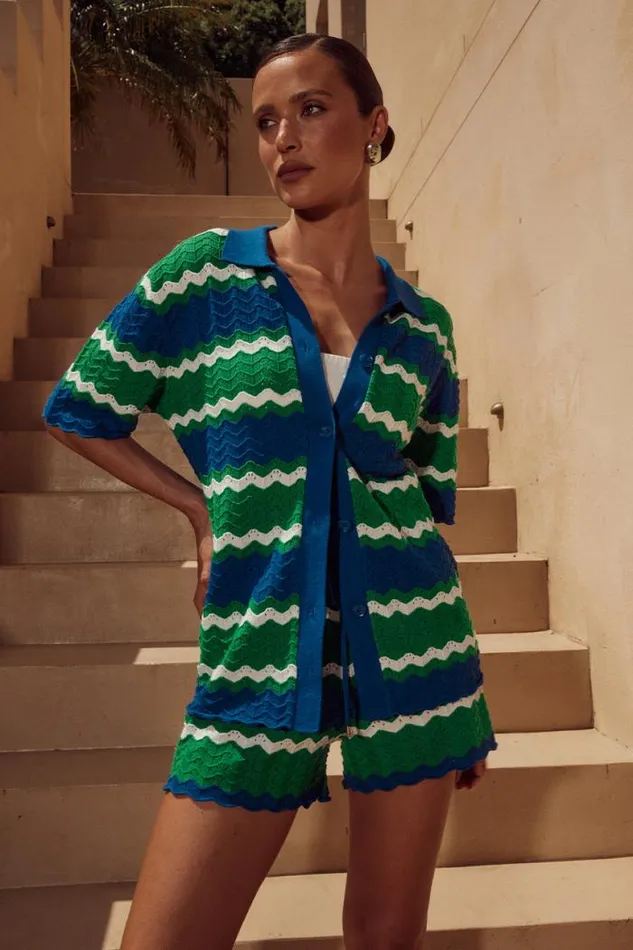 Runaway The Label KNITWEAR Shop CAM SHIRT 8211 GREEN