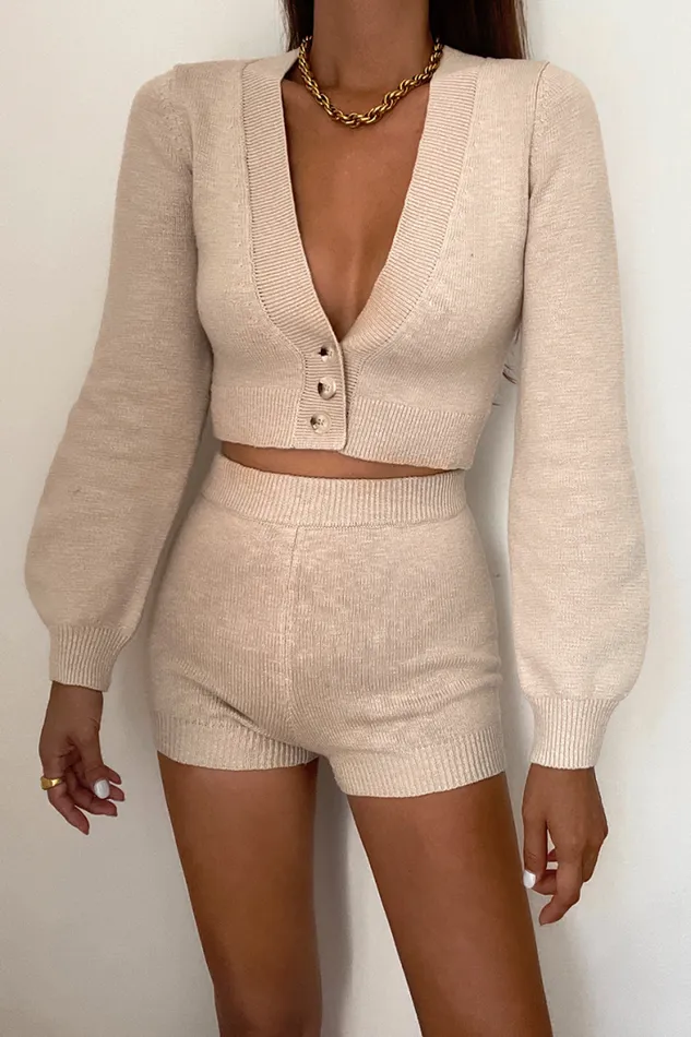 Runaway The Label KNITWEAR Shop Naida Short 8211 Sand